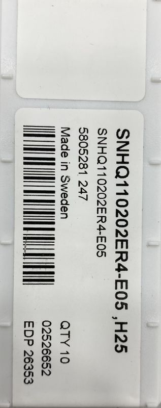 Пластина змінна твердосплавна фрезерна SNHQ110202ER4-E05 H25