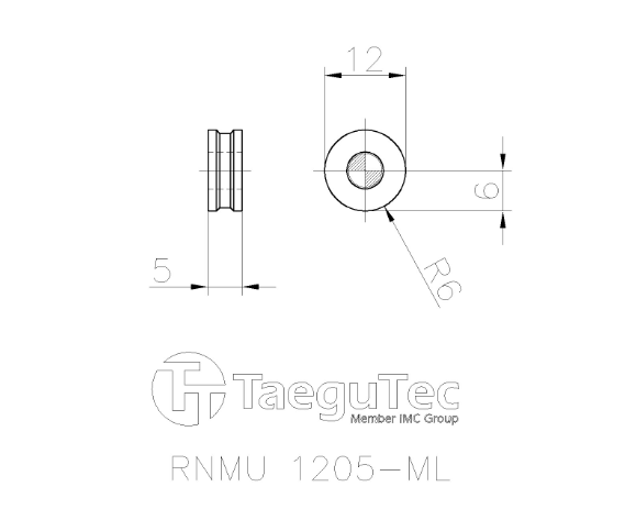 Пластина змінна твердосплавна фрезерна RNMU1205-ML TT8080