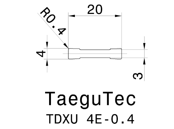 Пластина змінна твердосплавна канавкова TDXU 4E-0.4 TT9080